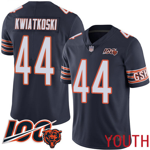 Chicago Bears Limited Navy Blue Youth Nick Kwiatkoski Home Jersey NFL Football #44 100th Season->women nfl jersey->Women Jersey
